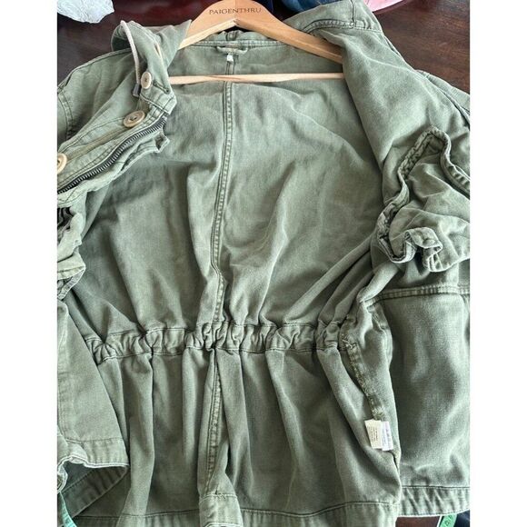 Free People Joshua Tree Utility Jacket Oversized Cargo Army Military XS - Picture 5 of 12